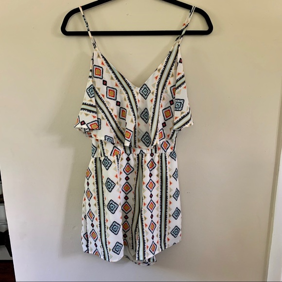 Crystal Sky Pants - Crystal Sky Aztec Print Romper